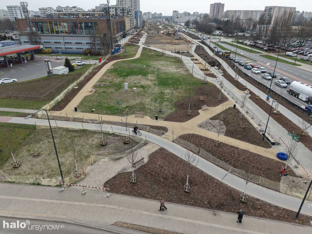 Budowa parku nad tunelem POW na Ursynowie