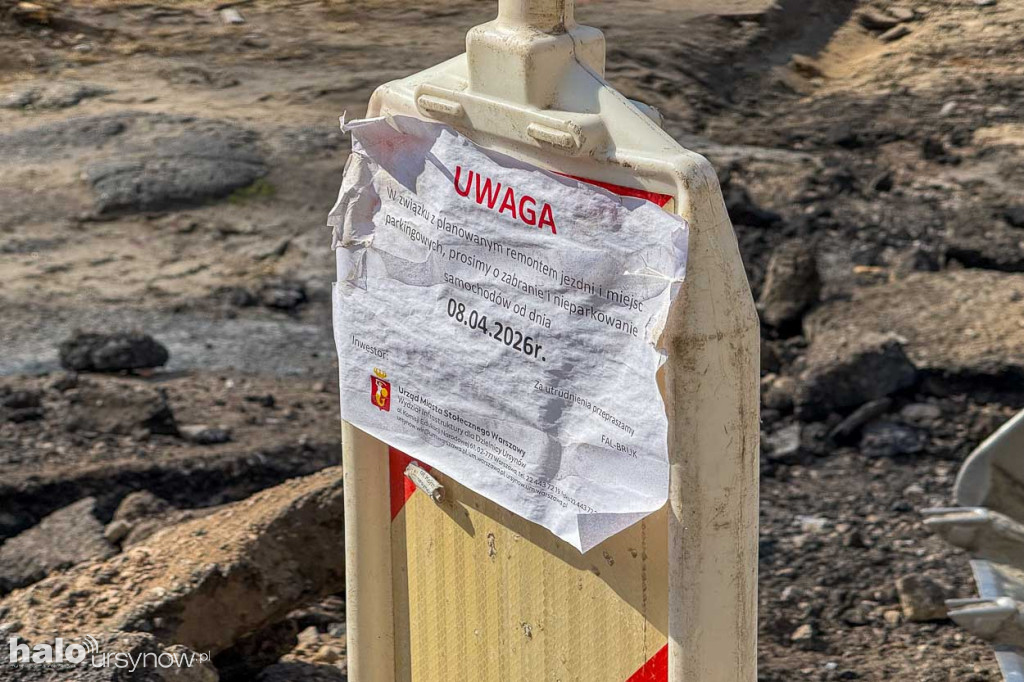 Remont na ul. Gminnej na Ursynowie