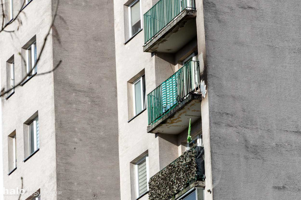 Pożar w wieżowcu na Ursynowie