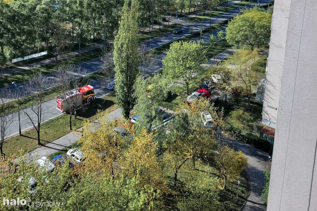 Pożar w wieżowcu na Ursynowie