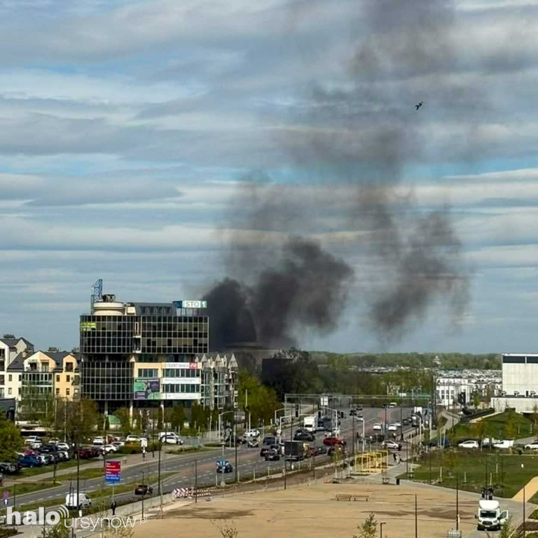 Pożar na ul. Orszady na skarpie ursynowskiej