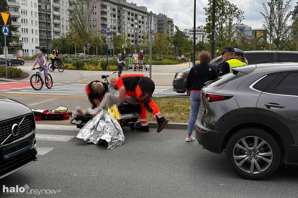 Wypadek na Płaskowickiej. Potrącenie rowerzystki