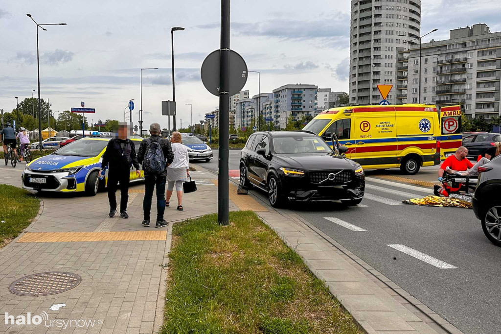 Wypadek na Płaskowickiej. Potrącenie rowerzystki