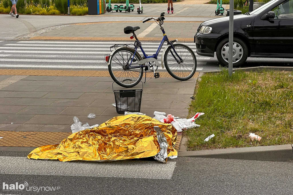 Wypadek na Płaskowickiej. Potrącenie rowerzystki