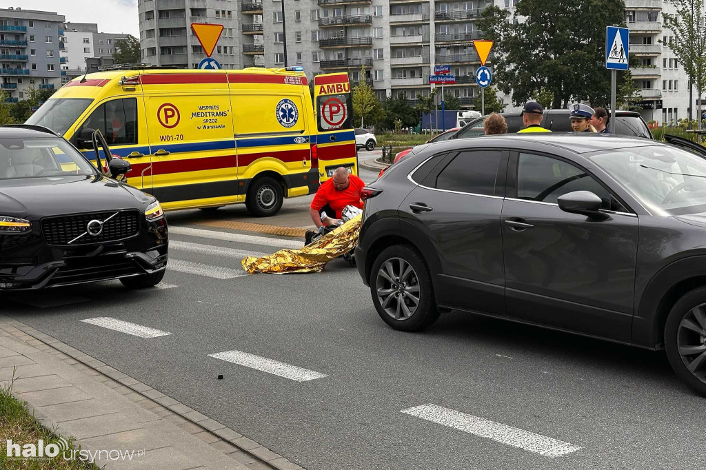 Wypadek na Płaskowickiej. Potrącenie rowerzystki