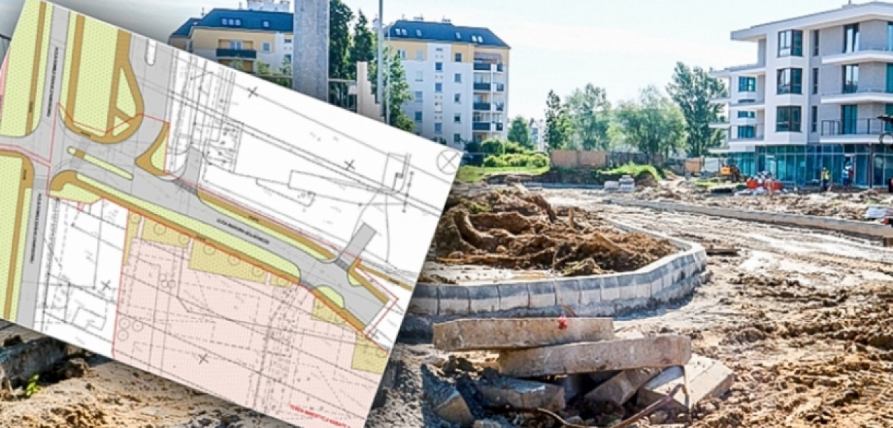 Za kabackim Tesco budują ulicę i chodniki. Będzie nowy skrót dla kierowców?