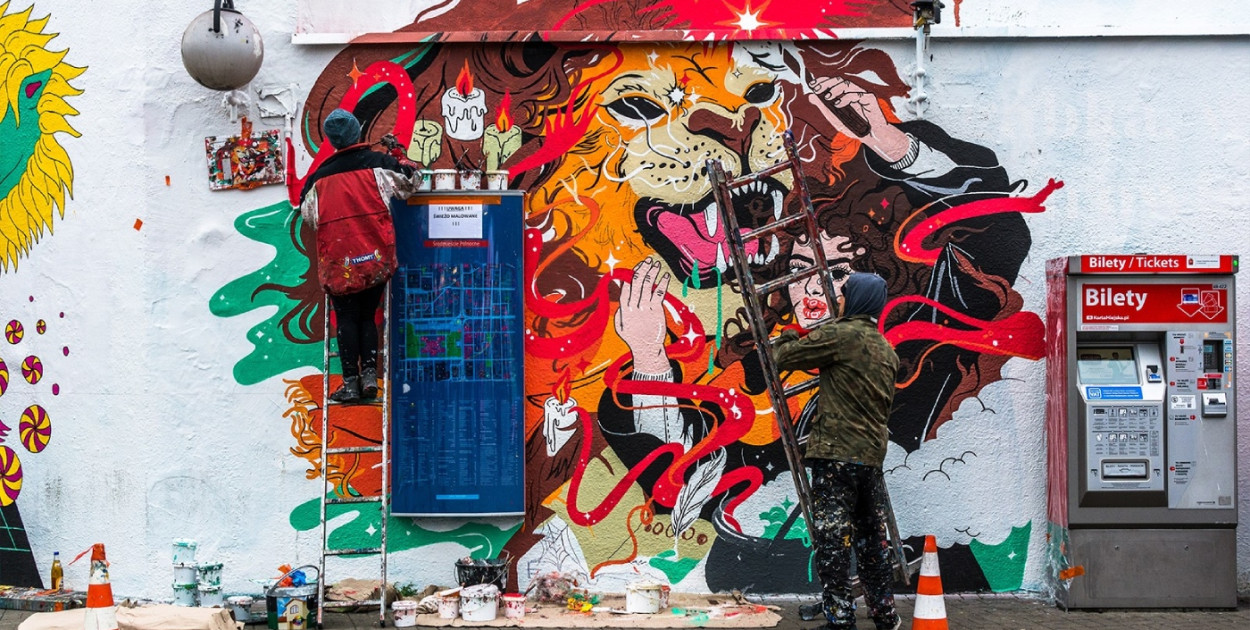 Jak wygląda malowanie murali? Warszawscy artyści przybliżają proces od A do Z