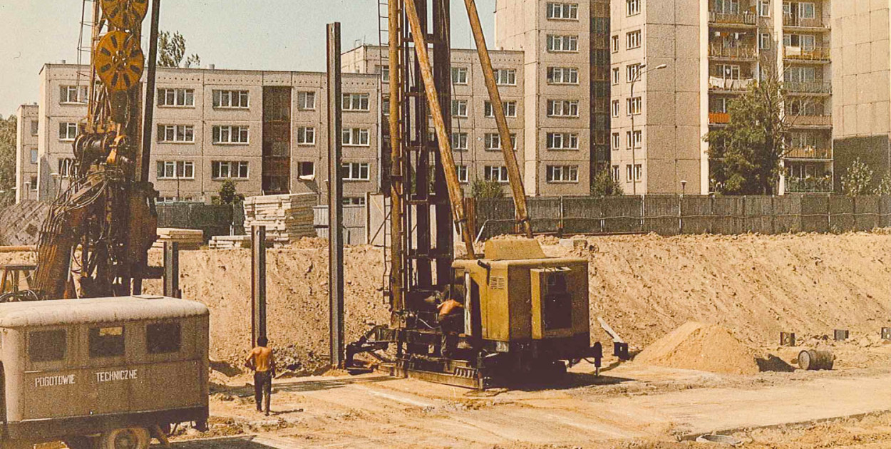 Budowa metra na Ursynowie 1983 rok (Generalna Dyrekcja Budowy Metra)