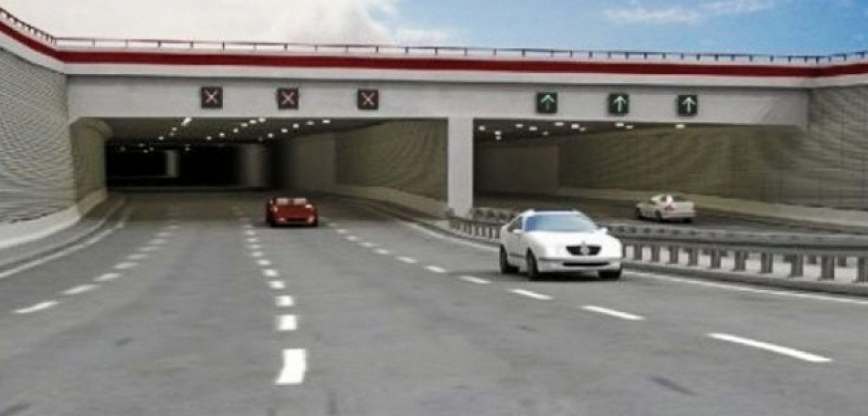 Mosty Katowice - projekcja tunelu na Ursynowie