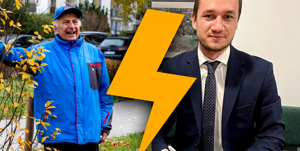 po lewej Andrzej Rogiński, po prawej Maciej Antosiuk (NZ/PU)