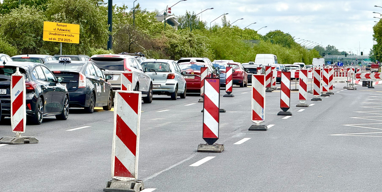 Remont pasa na Puławskiej