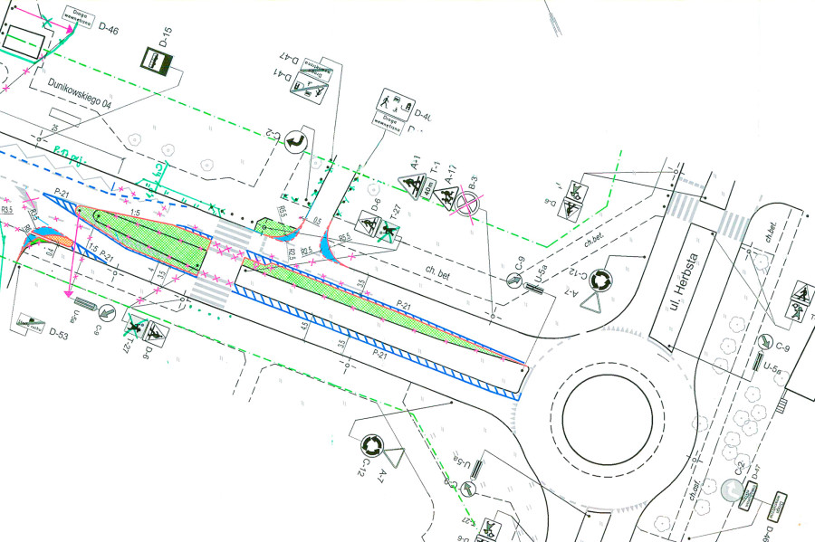 Projekt organizacji ruchu na ul. Romera po zmianach