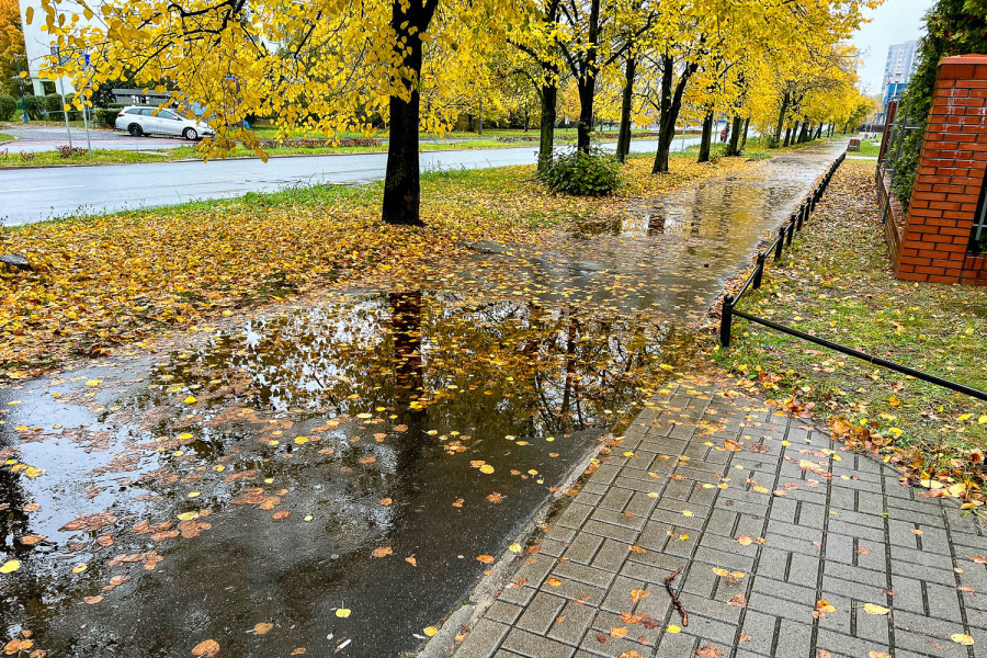 Pofałdowany chodnik - przed remontem