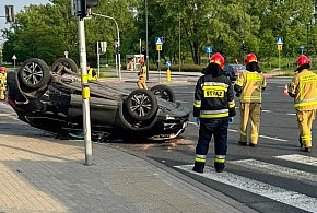 Dachowanie na Rosoła. W aucie kilkumiesięczne dziecko-34637