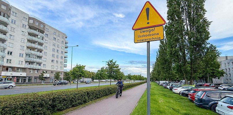 Rowerowy tor przeszkód na Ursynowie do remontu? Na razie postawili znak - 35009