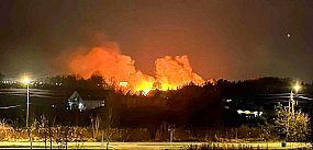 Pożar nad Jeziorem Zgorzała. Płonęła trawa i trzciny