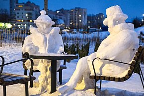 Rzeźby ze śniegu na Ursynowie. Zobacz!-6515