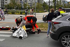 Groźny wypadek na Ursynowie. Rowerzystka trafiła do szpitala