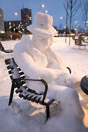 Rzeźby ze śniegu na Ursynowie. Zobacz!-6515