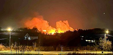 Pożar nad Jeziorem Zgorzała. Ogień był widoczny z innych dzielnic