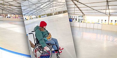 Blogerka na wózku spełniła marzenie na Ursynowie. "Jestem na lodowisku!"