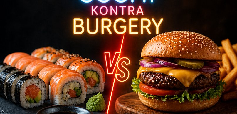 Sushi kontra burgery: co wrocławianie zamawiają częściej na obiad?
