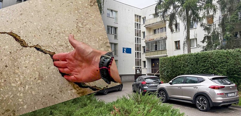 Blok na Ursynowie zawali się? Mieszkańcy przerażeni pękającymi ścianami