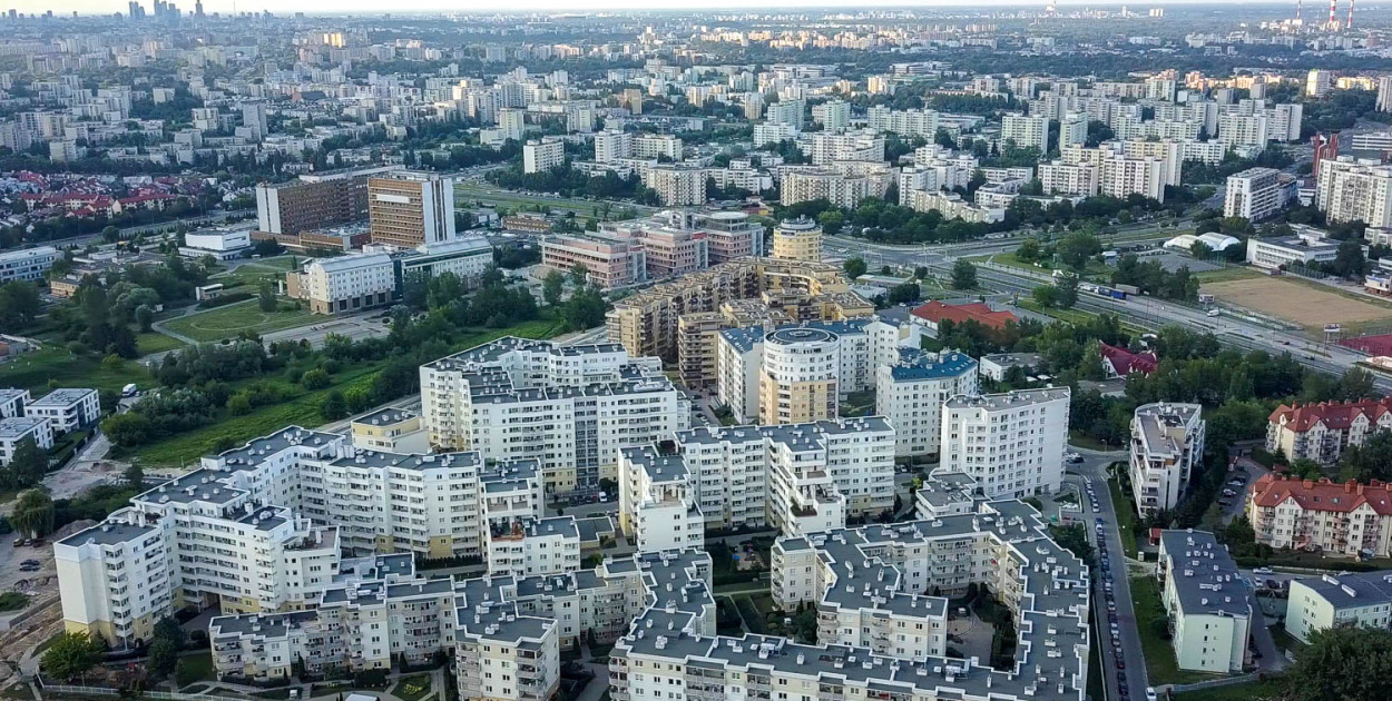 Ursynów z lotu ptaka/zdjęcie ilustracyjne/licencja Haloursynow.pl